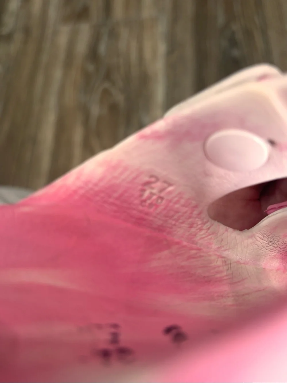 Birkenstock Kids Two-Strap Slides in Pink and White Ombre